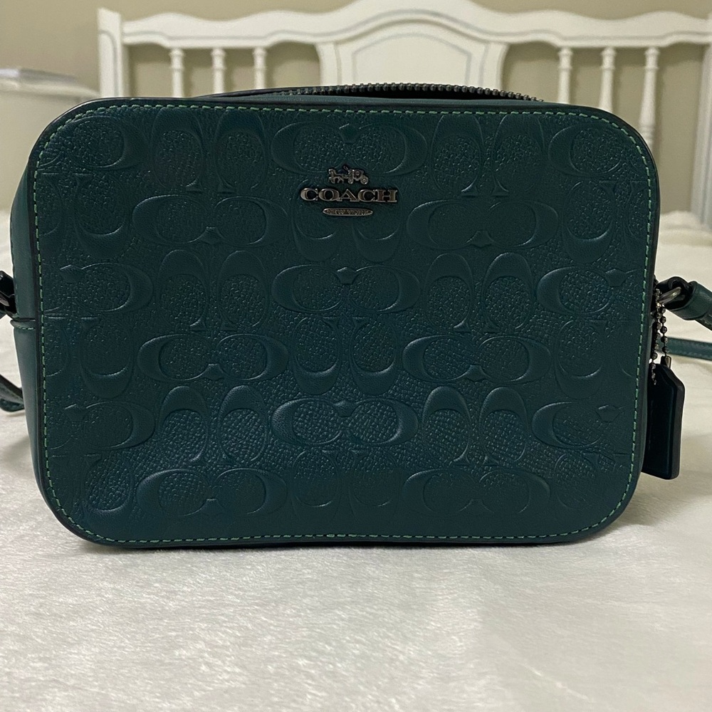 Gorgeous dark green Coach purse